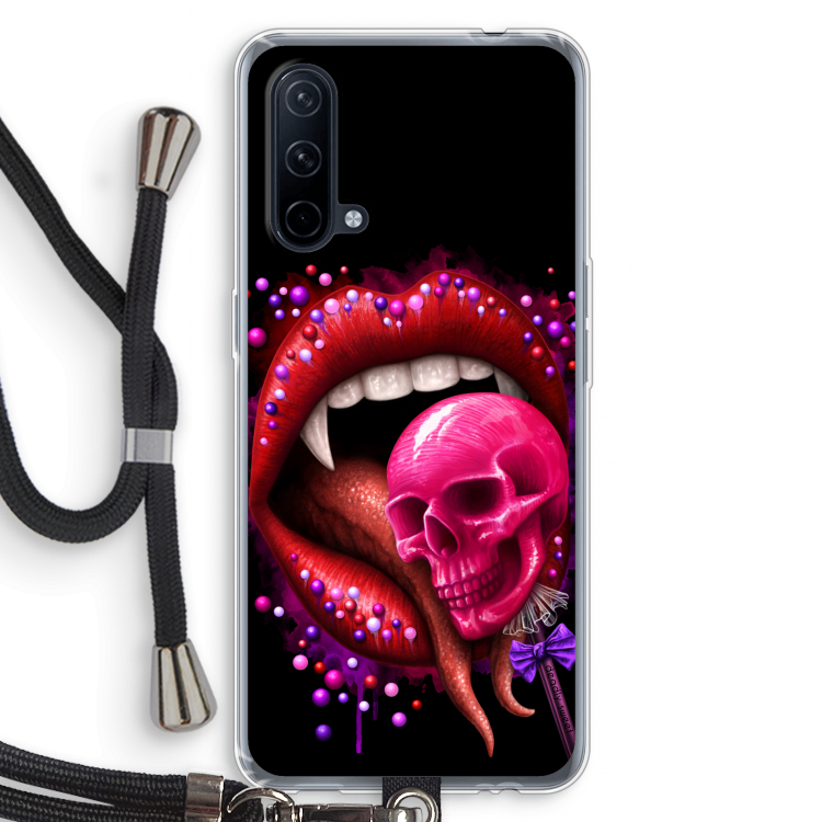 Dodelijk zoet: OnePlus Nord CE 5G Transparant Hoesje met koord