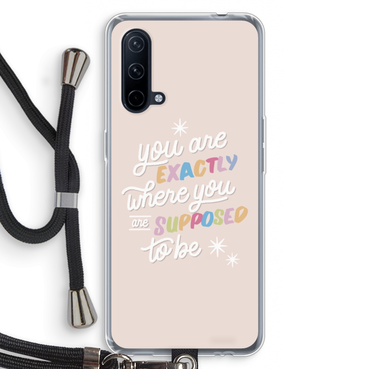 Right Place: OnePlus Nord CE 5G Transparant Hoesje met koord