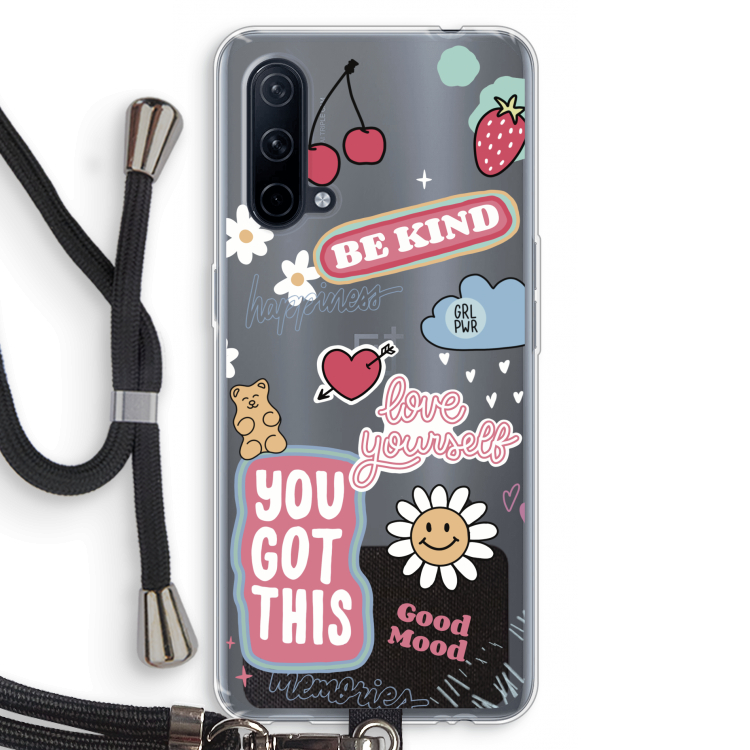 Positivity: OnePlus Nord CE 5G Transparant Hoesje met koord