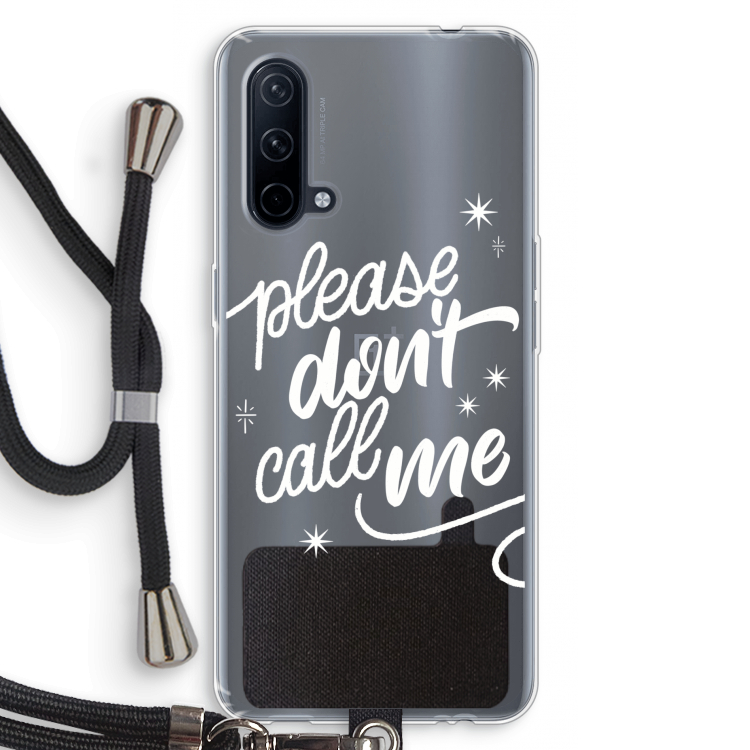 Don't call: OnePlus Nord CE 5G Transparant Hoesje met koord