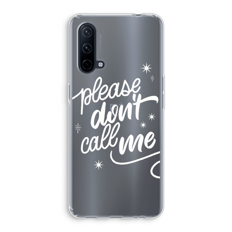 Don't call: OnePlus Nord CE 5G Transparant Hoesje