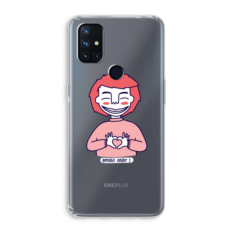 Hartje: OnePlus Nord N10 5G Transparant Hoesje