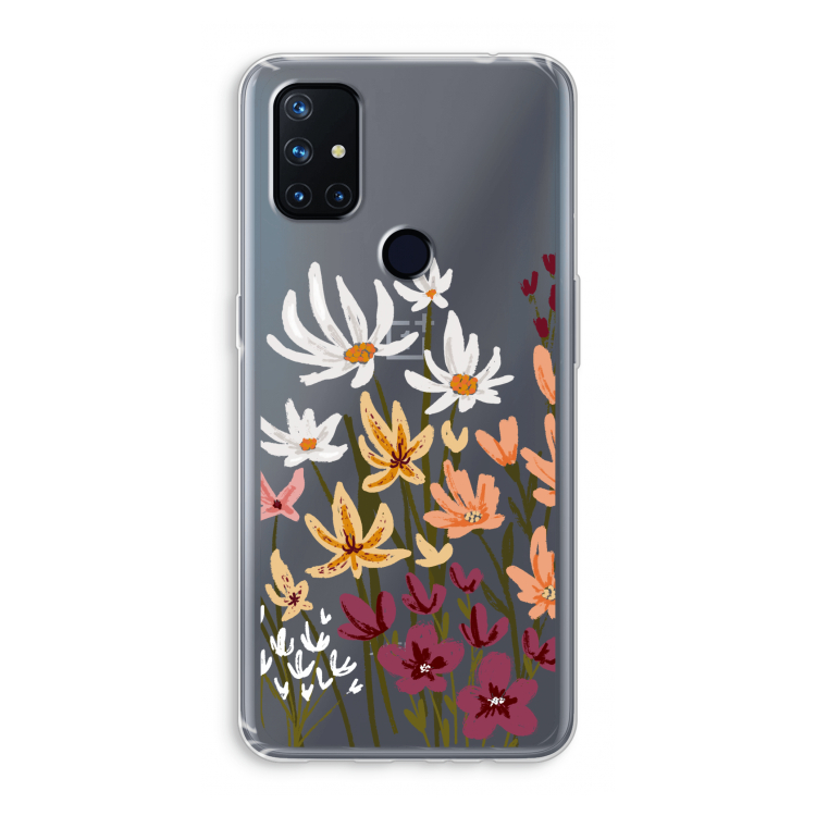 Painted wildflowers: OnePlus Nord N10 5G Transparant Hoesje