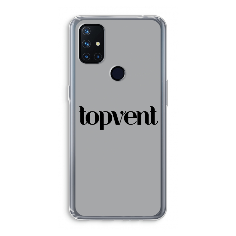 Topvent Grijs Zwart: OnePlus Nord N10 5G Transparant Hoesje