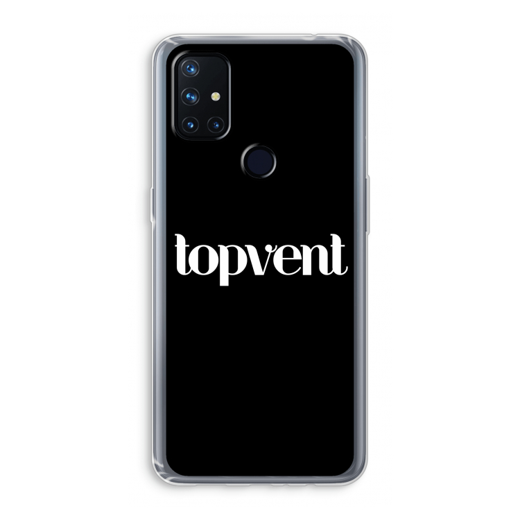 Topvent Zwart: OnePlus Nord N10 5G Transparant Hoesje