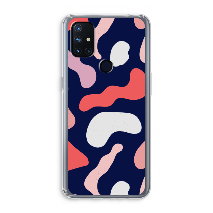 Memphis Shapes Pink: OnePlus Nord N10 5G Transparant Hoesje