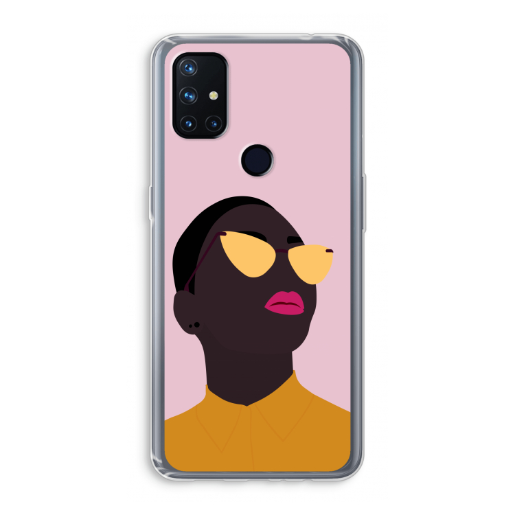 Yellow glasses: OnePlus Nord N10 5G Transparant Hoesje