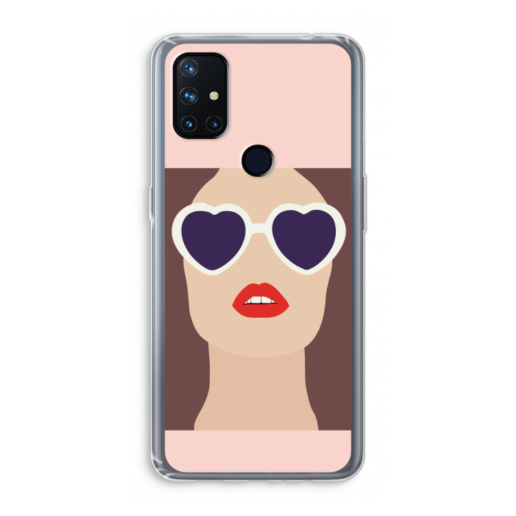 Red lips: OnePlus Nord N10 5G Transparant Hoesje