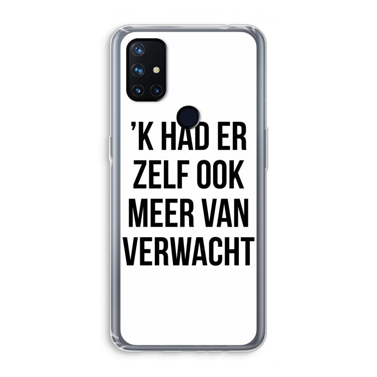 Meer verwacht: OnePlus Nord N10 5G Transparant Hoesje