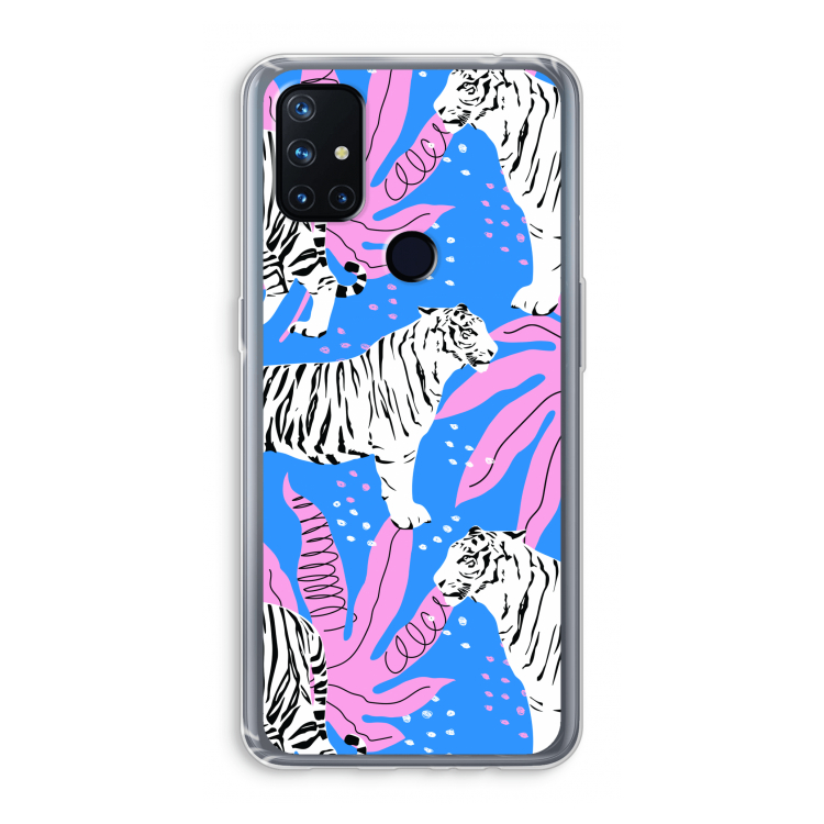 Tijger: OnePlus Nord N10 5G Transparant Hoesje