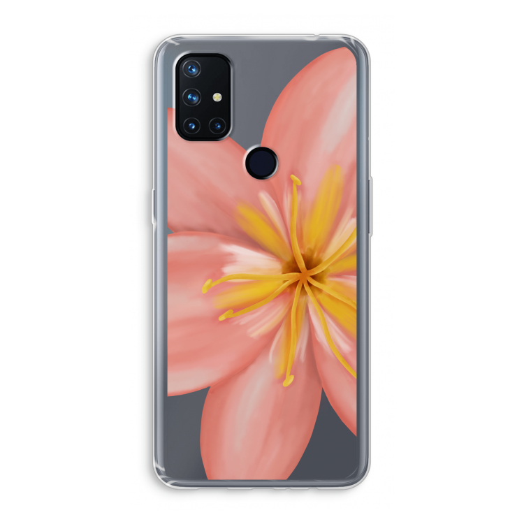 Pink Ellila Flower: OnePlus Nord N10 5G Transparant Hoesje