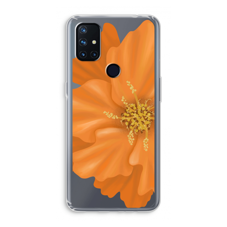 Orange Ellila flower: OnePlus Nord N10 5G Transparant Hoesje