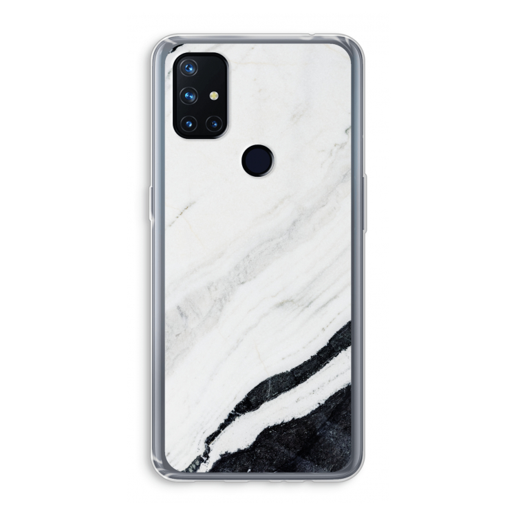 Elegante marmer: OnePlus Nord N10 5G Transparant Hoesje