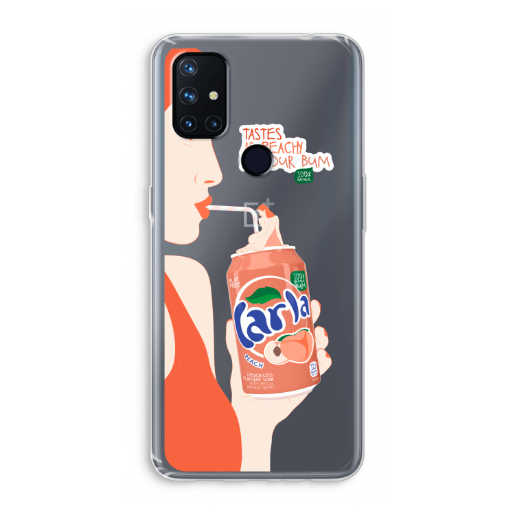 Peach please!: OnePlus Nord N10 5G Transparant Hoesje