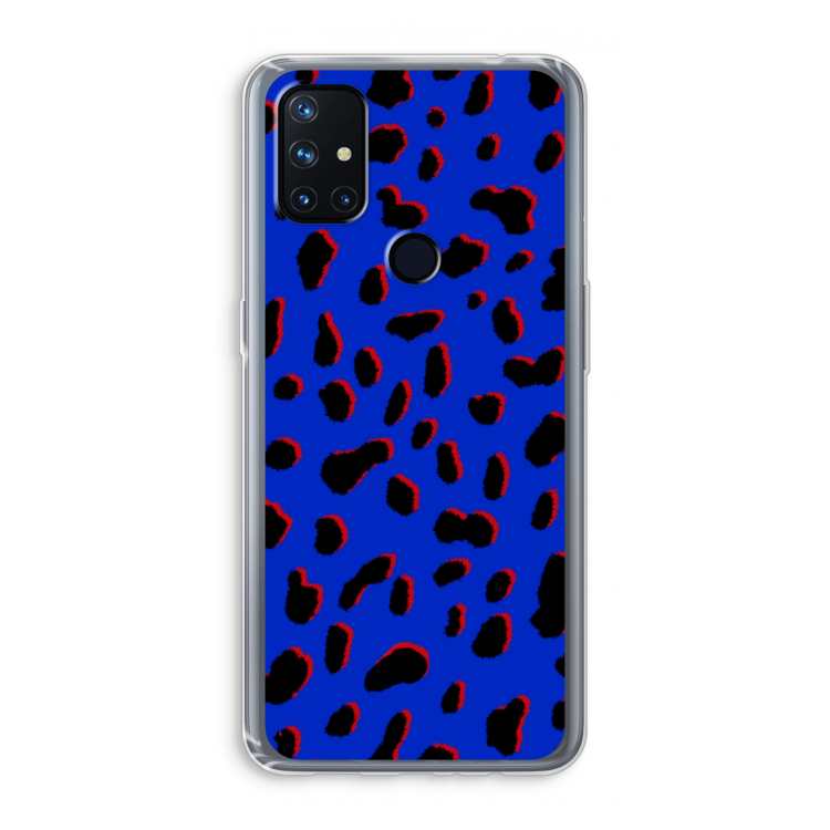 Blue Leopard: OnePlus Nord N10 5G Transparant Hoesje
