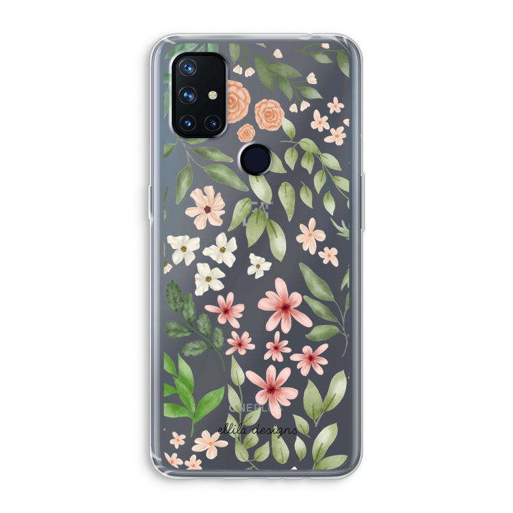 Botanical sweet flower heaven: OnePlus Nord N10 5G Transparant Hoesje