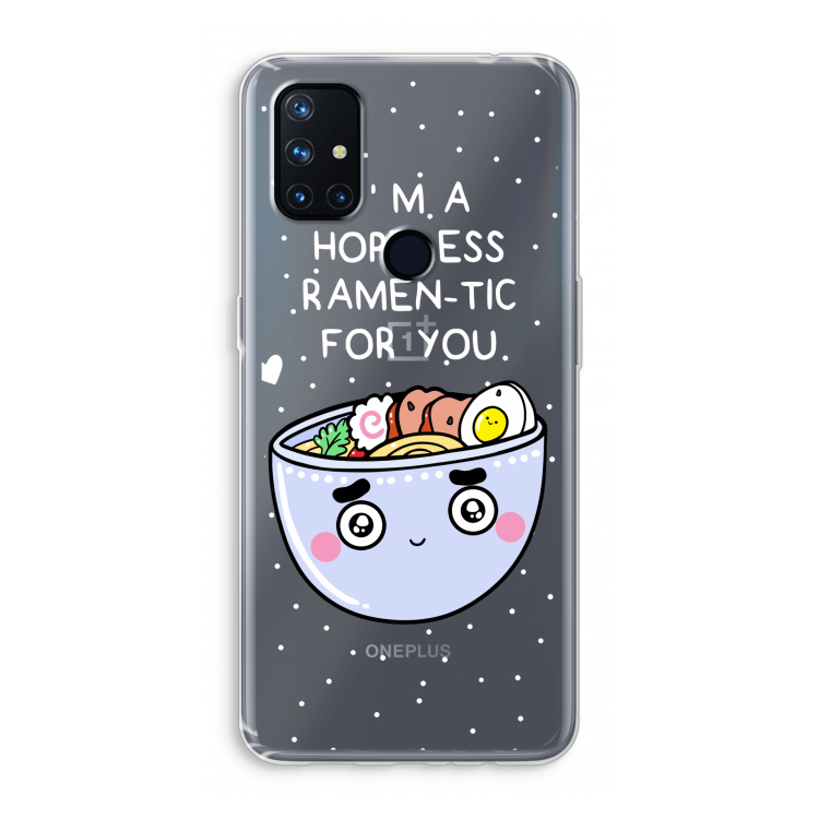 I'm A Hopeless Ramen-Tic For You: OnePlus Nord N10 5G Transparant Hoesje