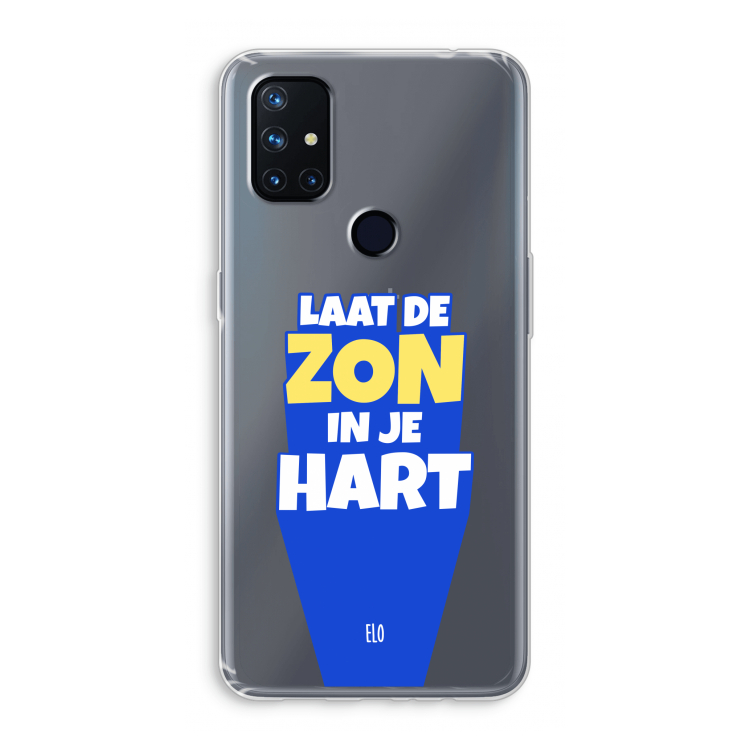 Laat de zon in je hart: OnePlus Nord N10 5G Transparant Hoesje