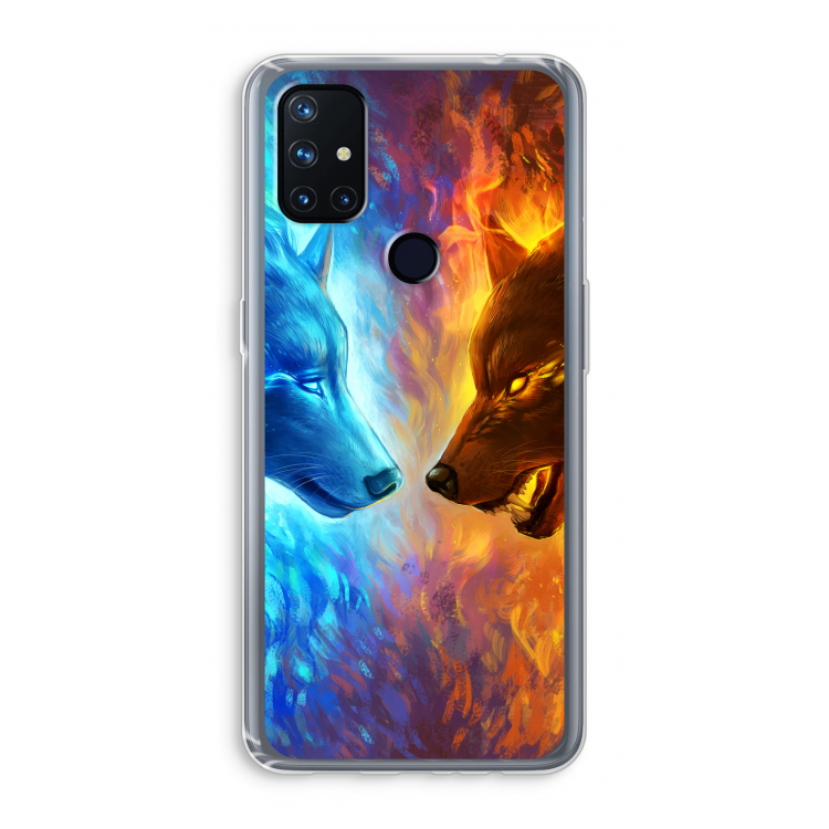 Fire & Ice: OnePlus Nord N10 5G Transparant Hoesje
