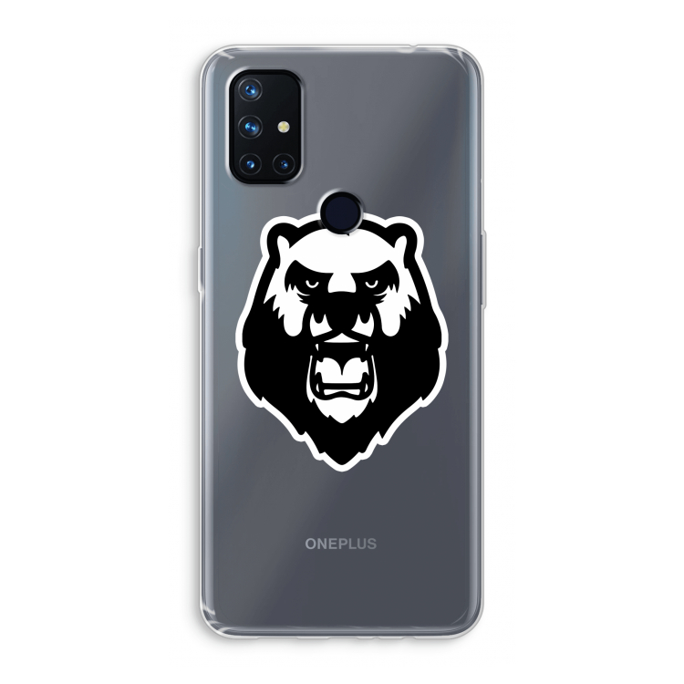 Angry Bear (white): OnePlus Nord N10 5G Transparant Hoesje