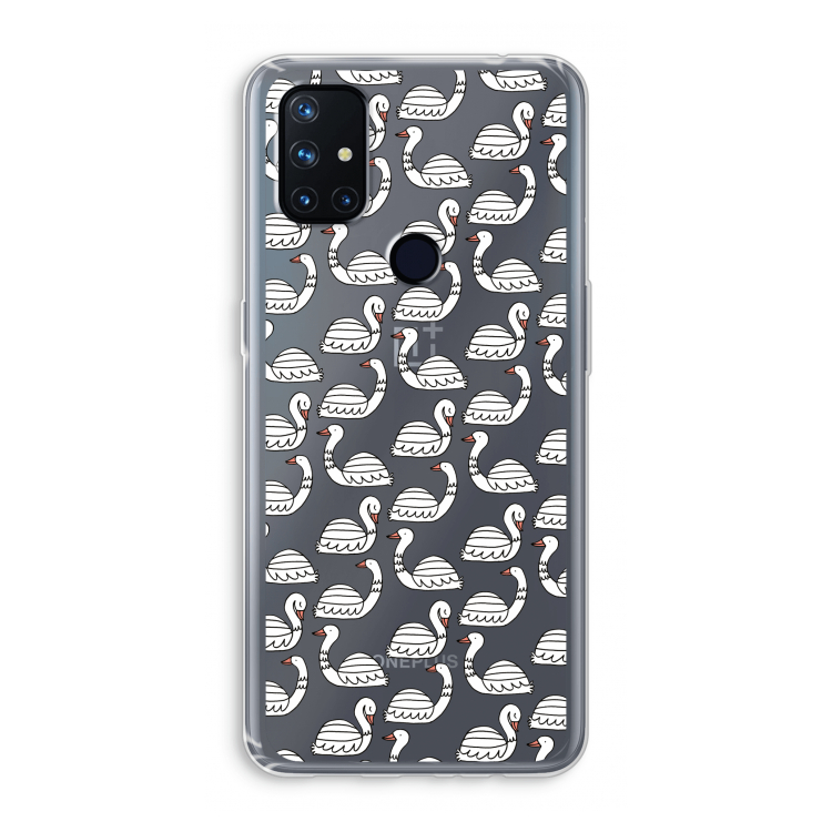Zwanen: OnePlus Nord N10 5G Transparant Hoesje