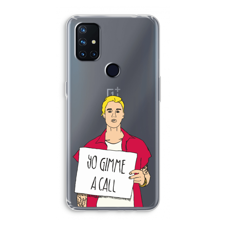Gimme a call: OnePlus Nord N10 5G Transparant Hoesje