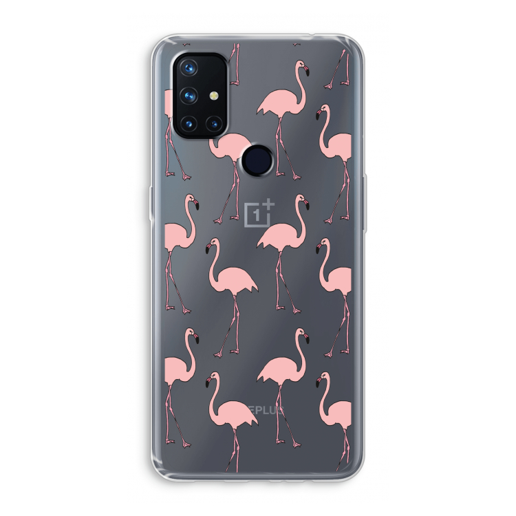 Anything Flamingoes: OnePlus Nord N10 5G Transparant Hoesje