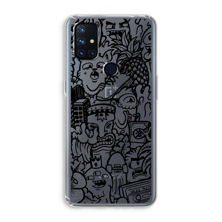 Vexx Black Mixtape: OnePlus Nord N10 5G Transparant Hoesje