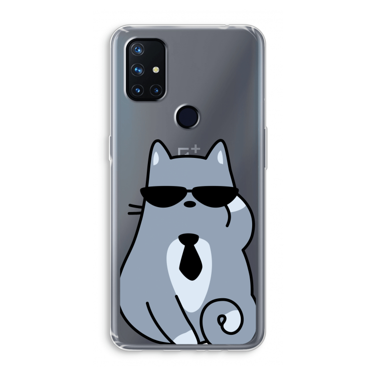 Cool cat: OnePlus Nord N10 5G Transparant Hoesje