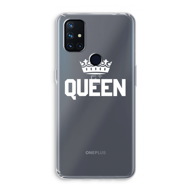 Queen zwart: OnePlus Nord N10 5G Transparant Hoesje
