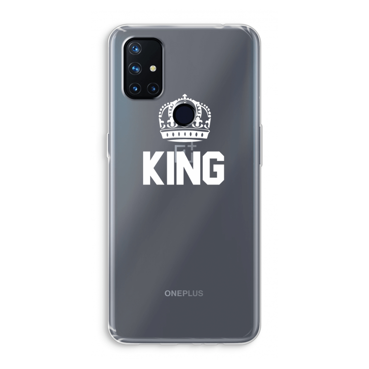 King zwart: OnePlus Nord N10 5G Transparant Hoesje