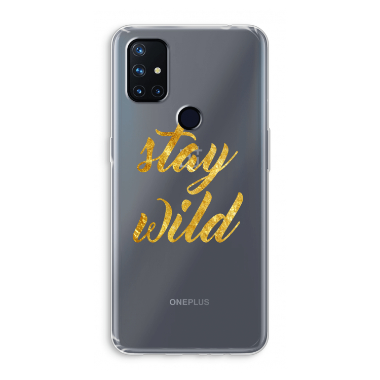 Stay wild: OnePlus Nord N10 5G Transparant Hoesje