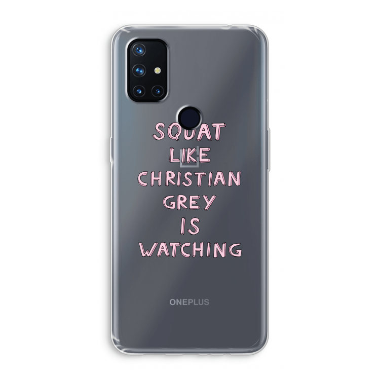 Christian Grey: OnePlus Nord N10 5G Transparant Hoesje