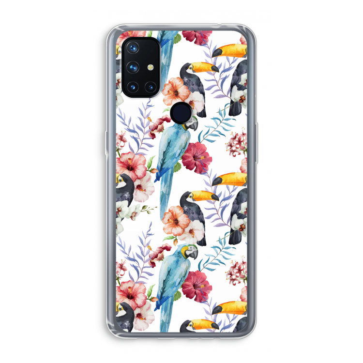 Bloemen tukan: OnePlus Nord N10 5G Transparant Hoesje