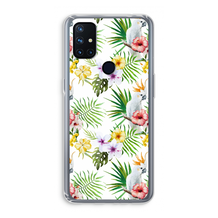 Gele kuif: OnePlus Nord N10 5G Transparant Hoesje