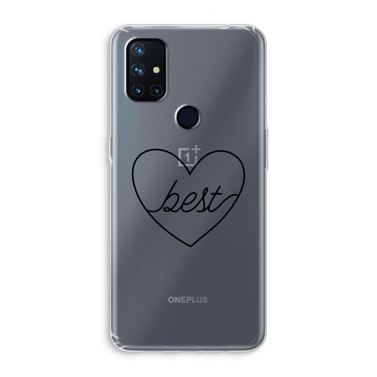 Best heart black: OnePlus Nord N10 5G Transparant Hoesje
