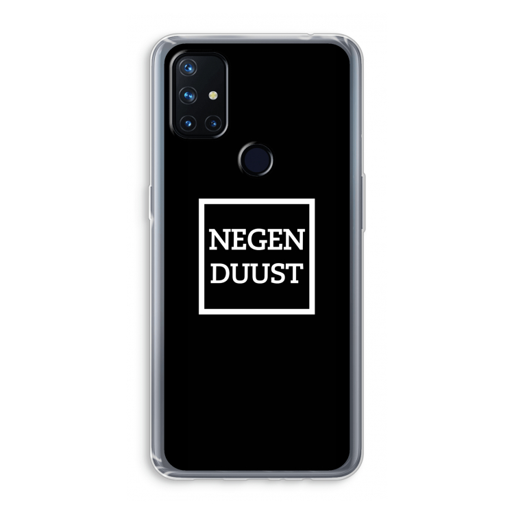 Negenduust black: OnePlus Nord N10 5G Transparant Hoesje
