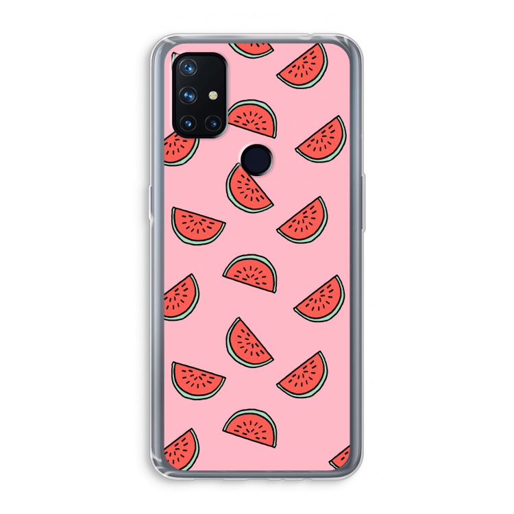 Watermeloen: OnePlus Nord N10 5G Transparant Hoesje