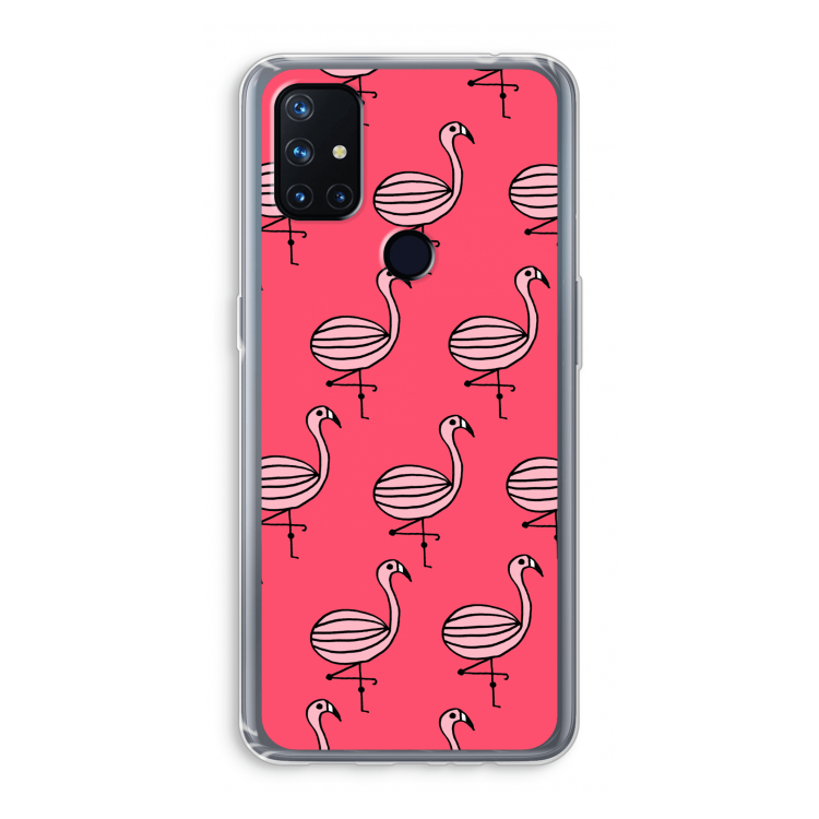 Flamingo: OnePlus Nord N10 5G Transparant Hoesje