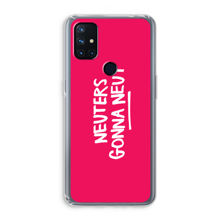 Neuters (roze): OnePlus Nord N10 5G Transparant Hoesje