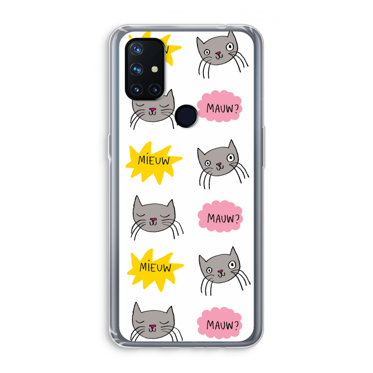 Meow: OnePlus Nord N10 5G Transparant Hoesje