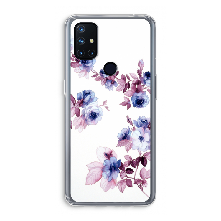 Waterverf bloemen: OnePlus Nord N10 5G Transparant Hoesje