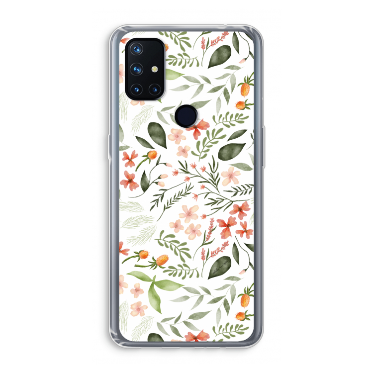 Sweet little flowers: OnePlus Nord N10 5G Transparant Hoesje