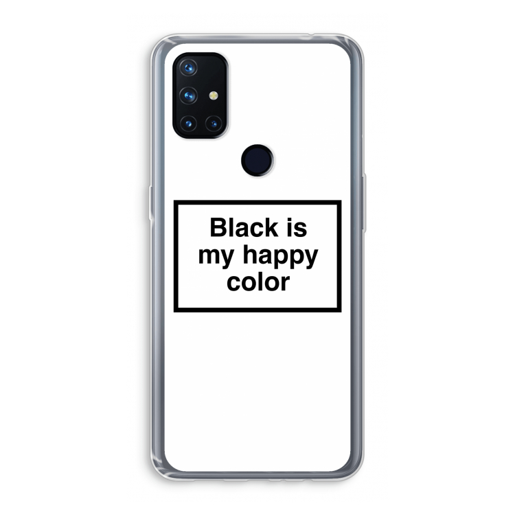Black is my happy color: OnePlus Nord N10 5G Transparant Hoesje