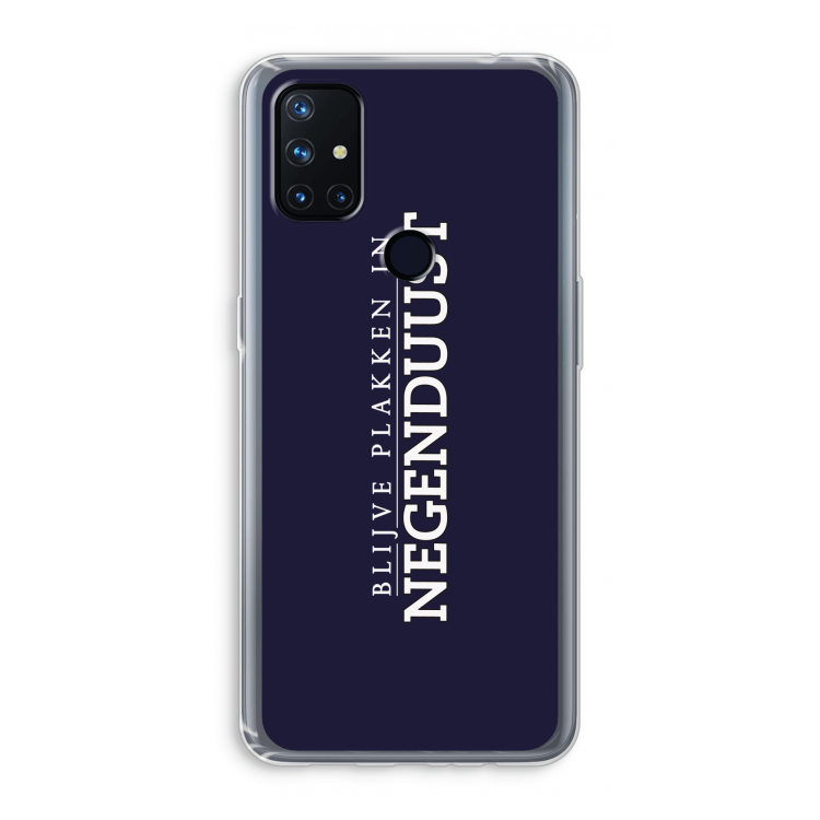 Blijve plakken in Negenduust: OnePlus Nord N10 5G Transparant Hoesje