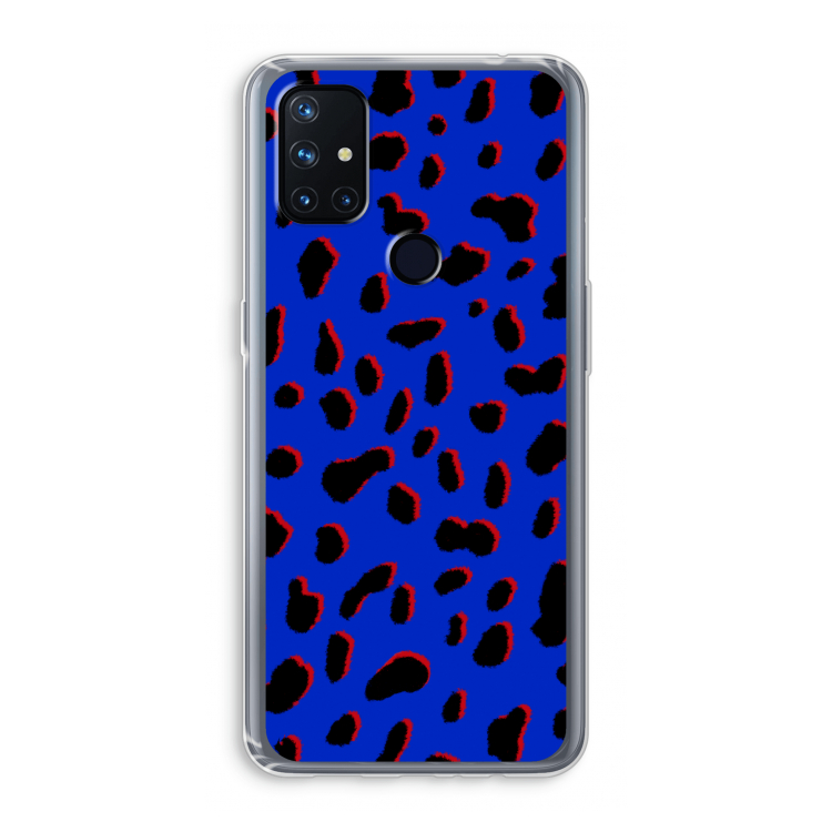 Blue Leopard: OnePlus Nord N10 5G Transparant Hoesje