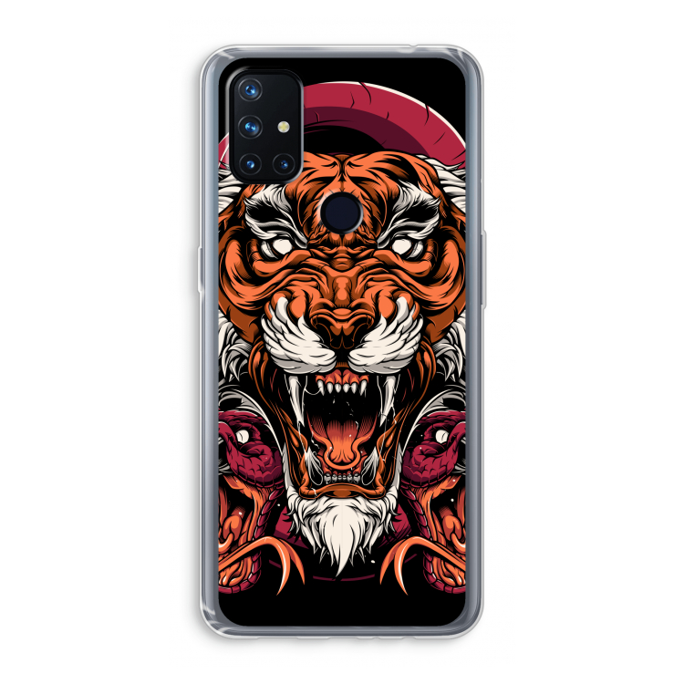 Tiger and Rattlesnakes: OnePlus Nord N10 5G Transparant Hoesje