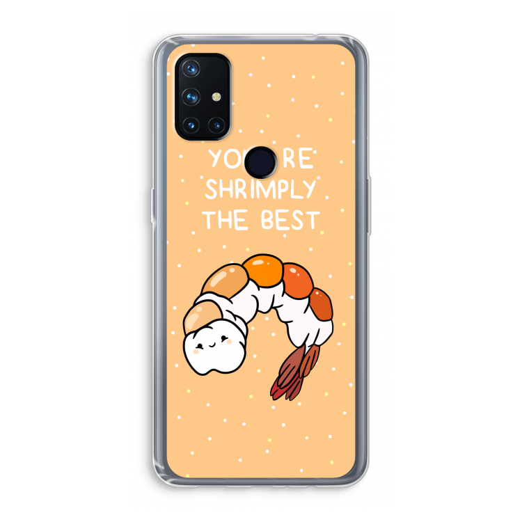 You're Shrimply The Best: OnePlus Nord N10 5G Transparant Hoesje