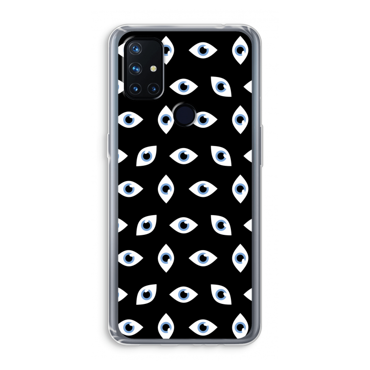Eyes pattern: OnePlus Nord N10 5G Transparant Hoesje