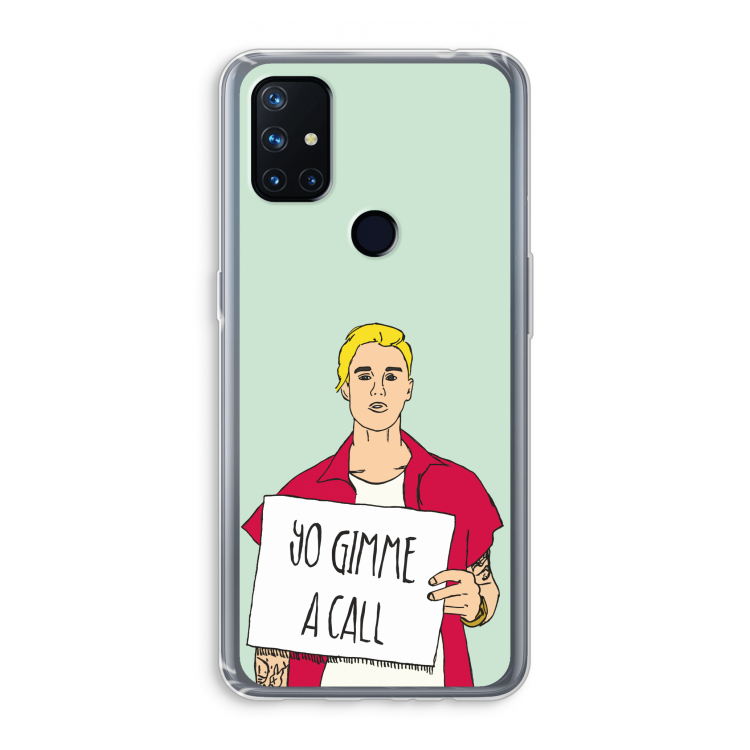 Gimme a call: OnePlus Nord N10 5G Transparant Hoesje
